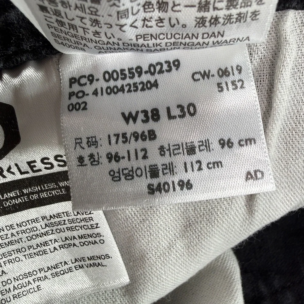 Levis 559 Relaxed Straight Jeans Mens 38x30 Faded Black Denim Pants 00559-0239